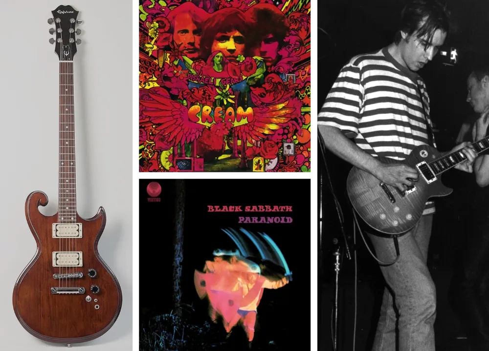 Epiphone Scroll, Cream, Black Sabbath and GUITAR PK
