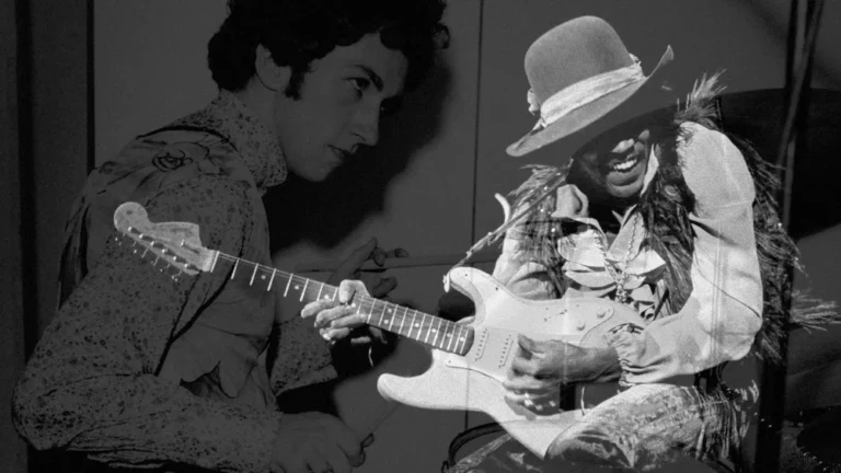 Mitch Mitchell with Jimi Hendrix